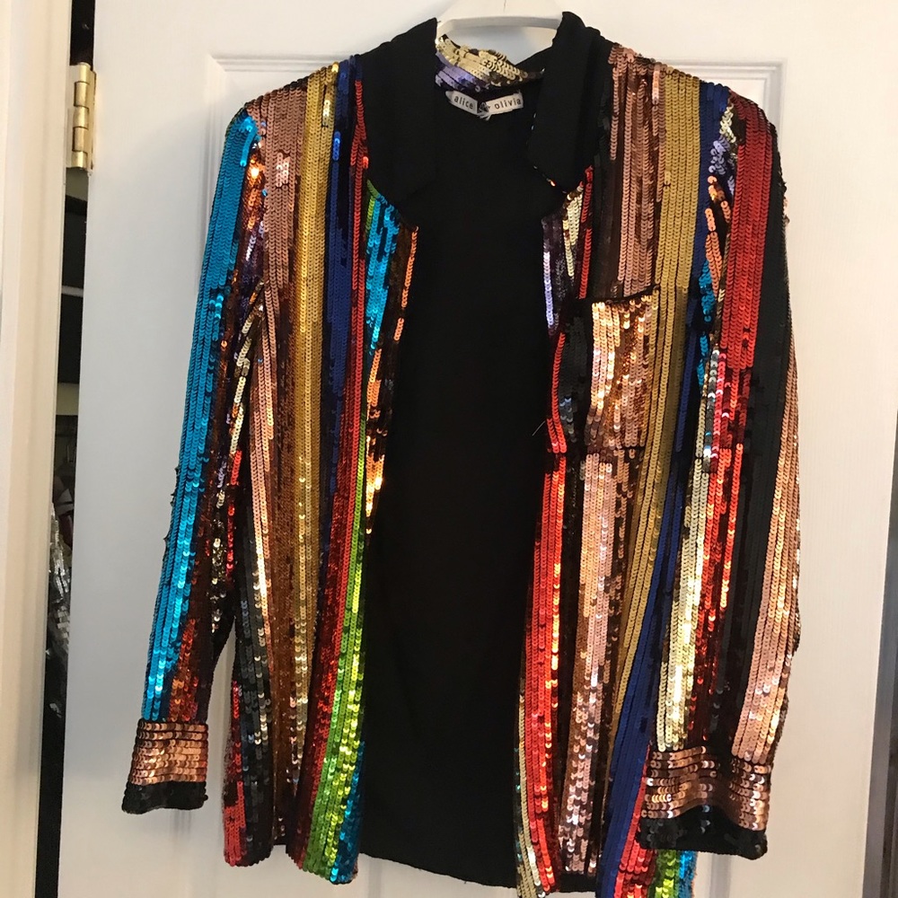 Alice and Olivia sequin jacket